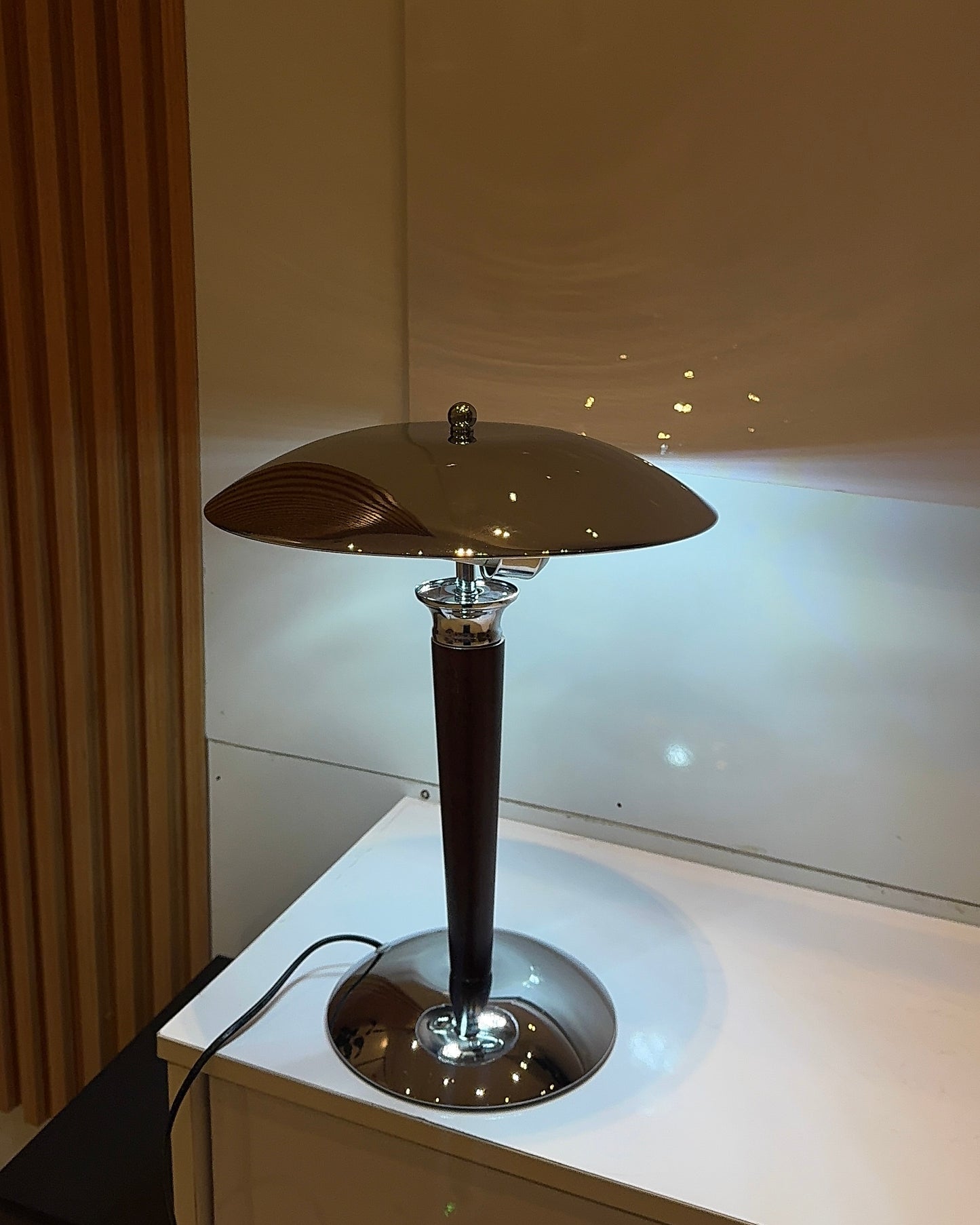 Chrome Disc Lamp