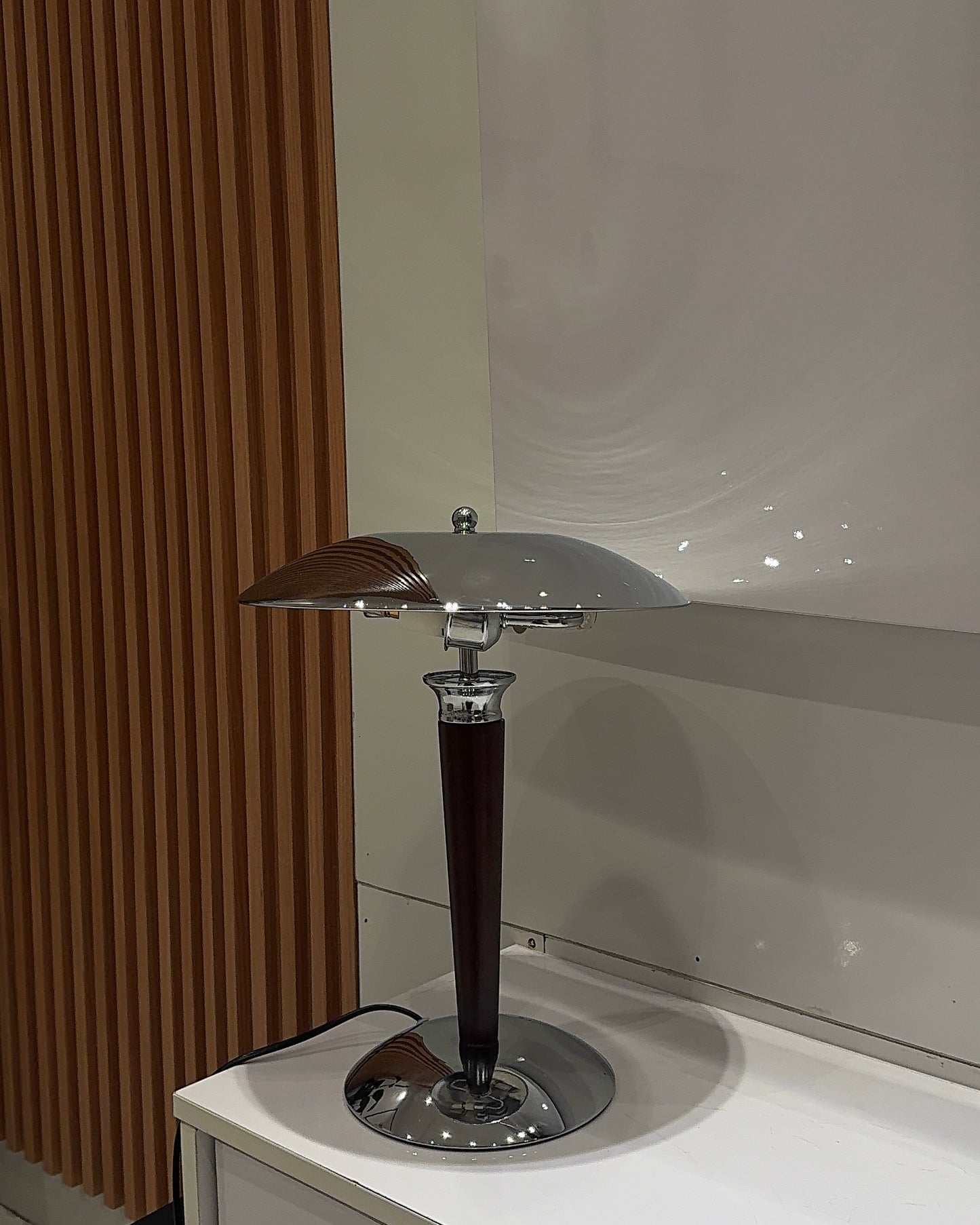 Chrome Disc Lamp