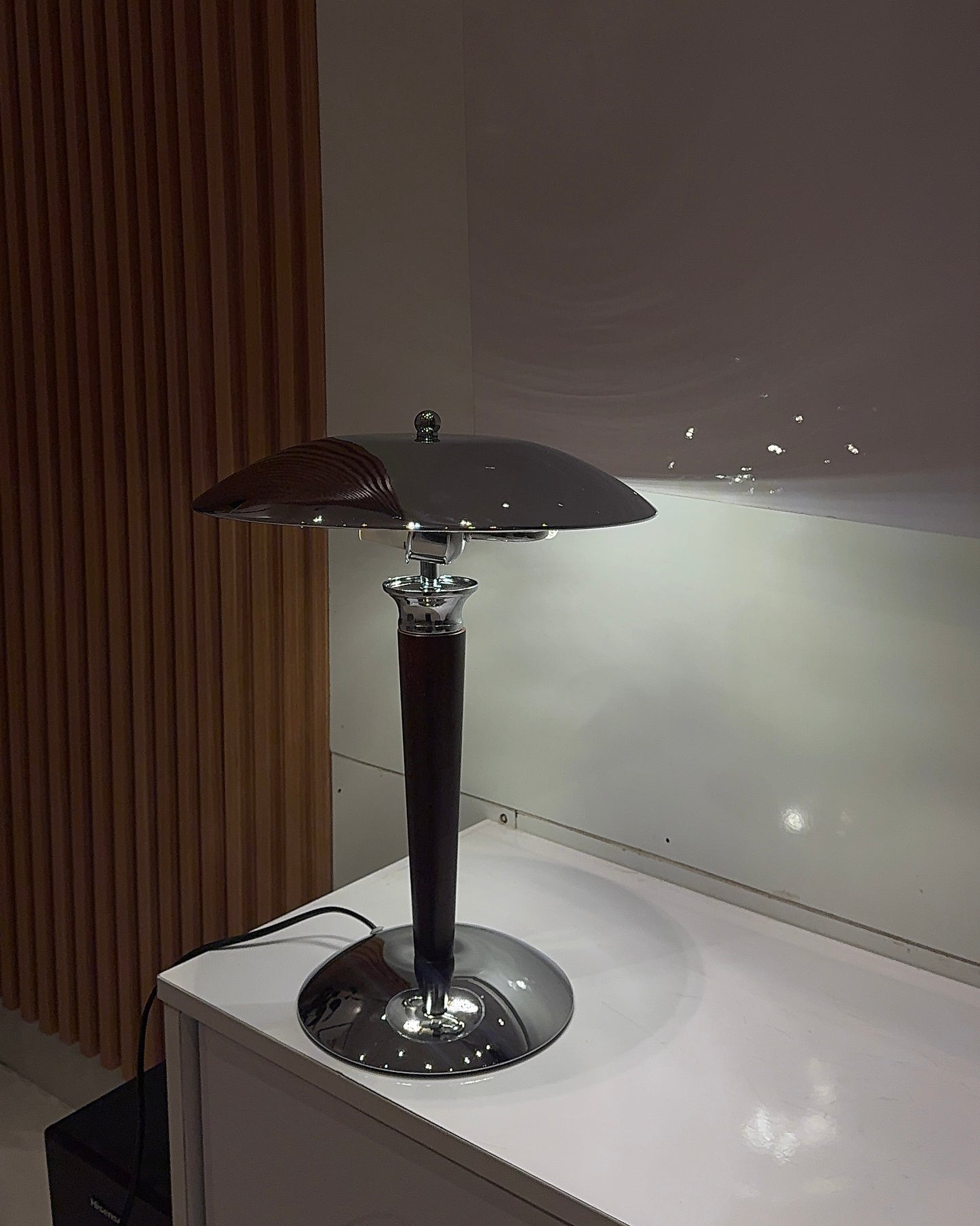 Chrome Disc Lamp