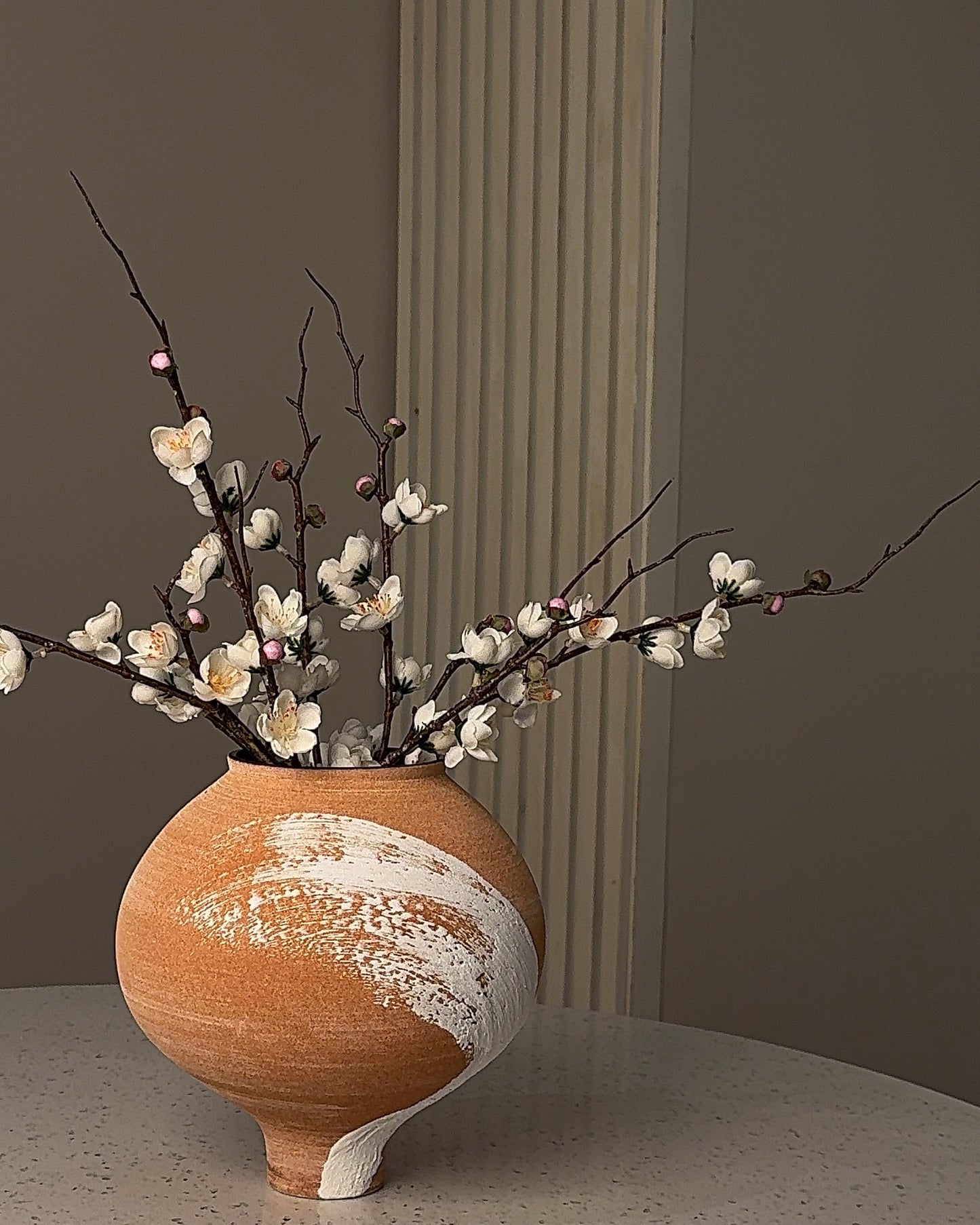 Brushed Clay Vase