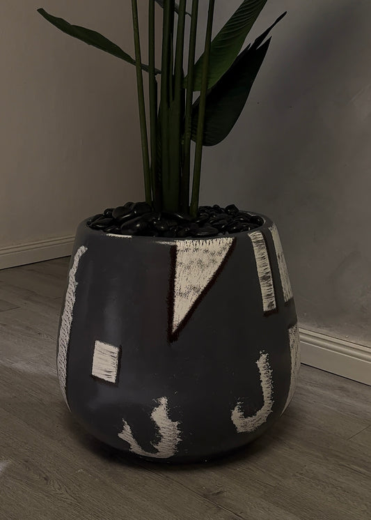 Abstract Canvas Pot
