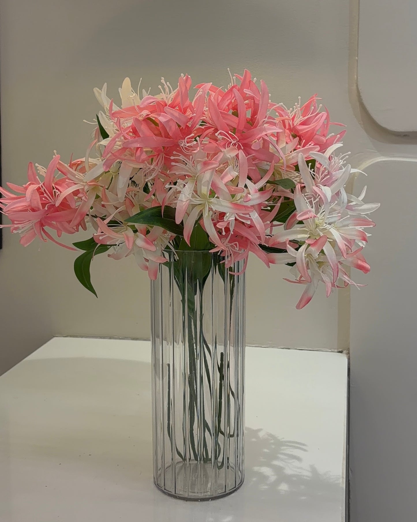 Clear Ribbed Vase
