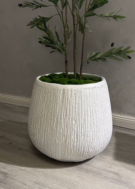 White Granite Pot
