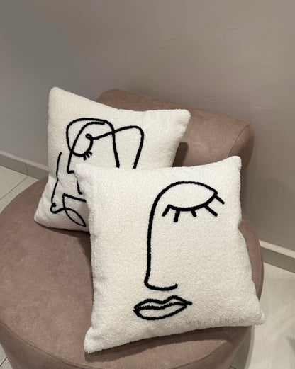 Abstract Face Pillow