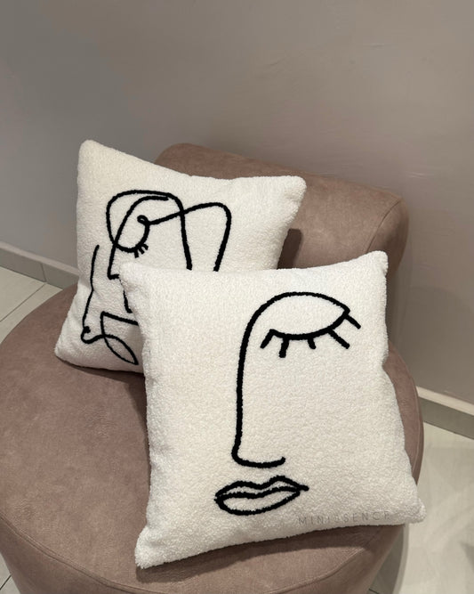 Abstract Face Pillow