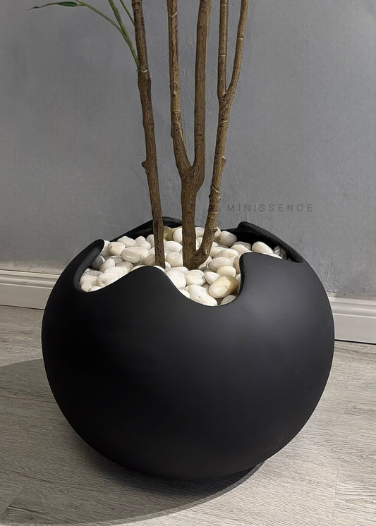 Black Round Wave Pot