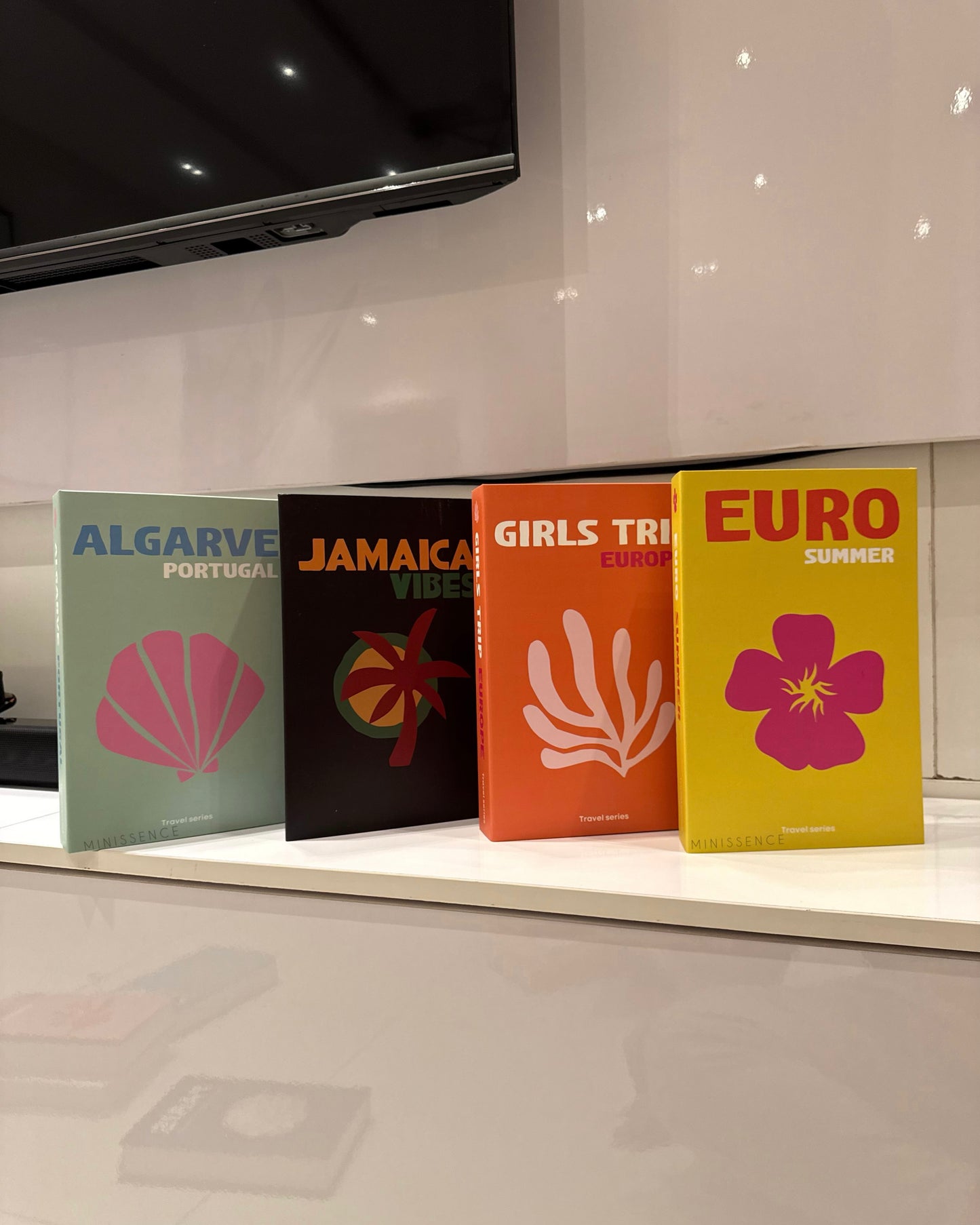 Travel-themed Faux Books