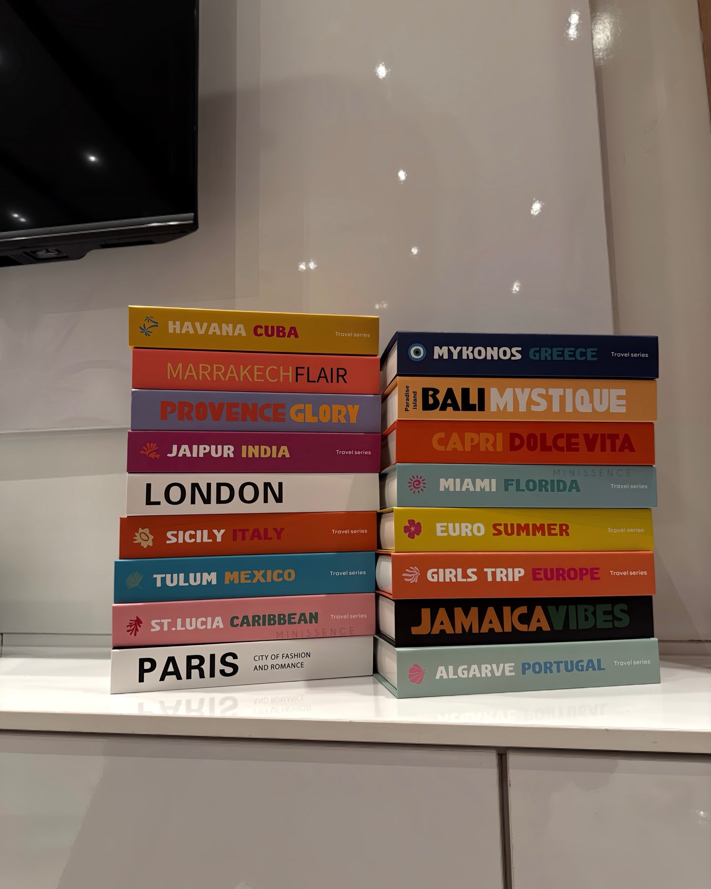 Travel-themed Faux Books